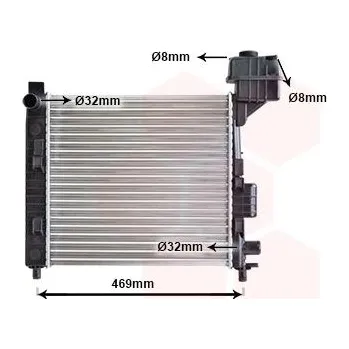 Chladič motoru Chladič, chlazení motoru VAN WEZEL 30002247