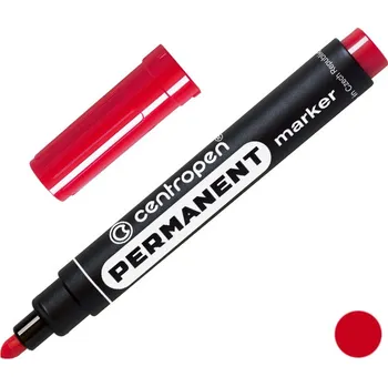Červený silný lihový fix Centropen 8566 kulatý hrot