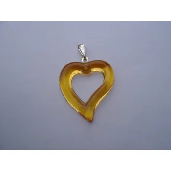 Přívěsek Přívěsek jantar rekonstruovaný srdce