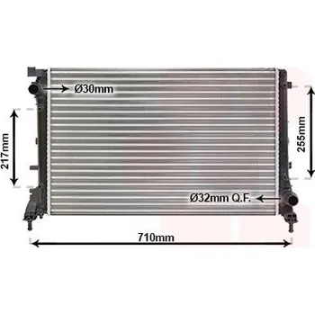Chladič motoru Chladič, chlazení motoru VAN WEZEL 17002390