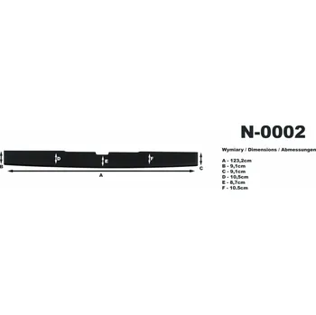 Lišta karosérie Rider Kryt prahu pátých dveří Mercedes Vito W639 2003-2014, tvrzený plast