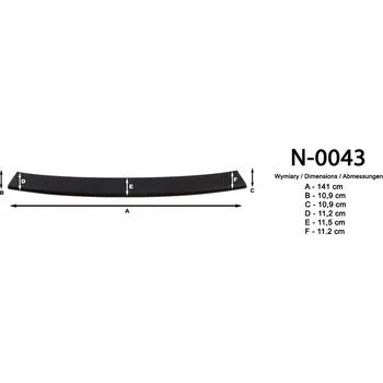 Lišta karosérie Rider Kryt prahu pátých dveří VW T6/T6.1 2015-2022 sklápěcí dveře, tvrzený plast