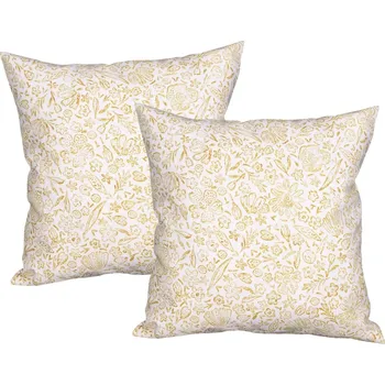 Polštář Návlek na Polštář, Decora okrová louka, bílá