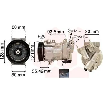 Kompresor klimatizace Kompresor, klimatizace VAN WEZEL 4000K315