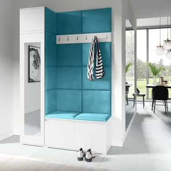 Předsíňová stěna Předsíňová stěna Emi 22 - bílá Barva panelů: Modrá - Trinity 13