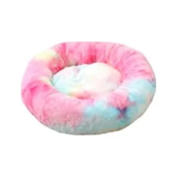 Pelíšek pro psa animALL Pelíšek plyš kulatý duhový 70 cm
