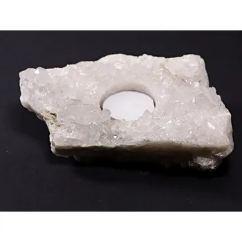 Svícen Magieprirody.cz Křišťál drúza svícen 0.970 kg - svícen na svíčku přírodní #118