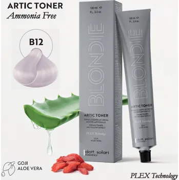 Barva na vlasy ARTIC TONER B12 - Tónovací krém pro potlačení žlutých odlesků