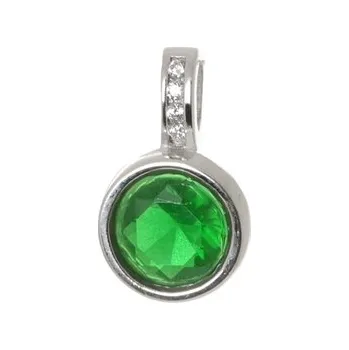 Přívěsek Stříbrný přívěšek se zeleným zirkonem STRZ0938F