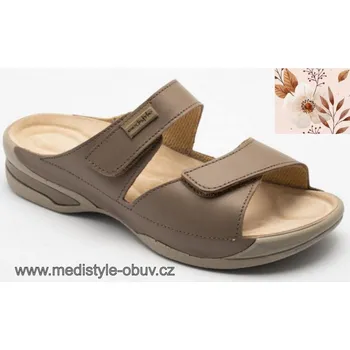 Dámská zdravotní obuv MEDISTYLE ZUZANA 2Z-E14 hnědý pantofel vel.35-42, hnědá - 37