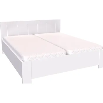 Postel Postel AURA + 2 polohovatelné lamelové rošty Varianta: Šířka 180 cm, Dekor: Bílá