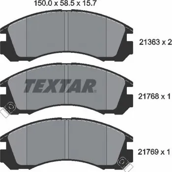 Brzdová destička Sada brzdových destiček, kotoučová brzda TEXTAR 2136301