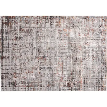 Koberec Moderní koberec Charleston - mřížka 2 - šedý/oranžový Rozměr koberce: 120x170 cm