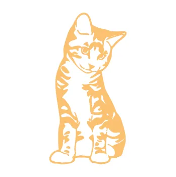 Samolepící dekorace Koťátko 006 pravá (08 - béžová) SAMOLEPKA NA AUTO, NÁLEPKA, FÓLIE, POLEP, TUNING, VLASTNÍ TEXT, TISK, AUTOSAMOLEPKY.cz, POLEPY, OBRÁZEK, LOGO, 3D STICKERS