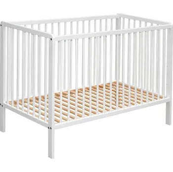 Dětsný nábytek COSING Postýlka buková 120×60 cm - bílá