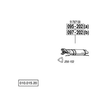 Filtr pevných částic filtr pevných čás. výroba AS Bosal 97-202A