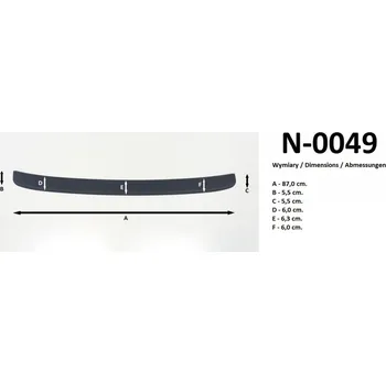 Lišta karosérie Rider Kryt prahu pátých dveří Hyundai Ioniq 2016-2022, tvrzený plast