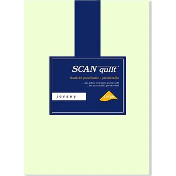 Prostěradlo SCANquilt prostěradlo JERSEY ELASTIC LYCRA světle zelená 90 × 200 cm