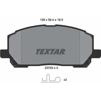 Brzdová destička Sada brzdových destiček, kotoučová brzda TEXTAR 2370301