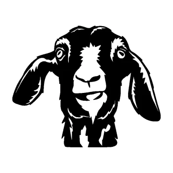 Samolepící dekorace SAMOLEPKA Koza 003 levá (01 - černá) NA AUTO, NÁLEPKA, FÓLIE, POLEP, TUNING, VLASTNÍ TEXT, TISK, AUTOSAMOLEPKY.cz, POLEPY, OBRÁZEK, LOGO, SAMOLEPKY