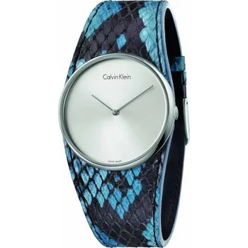 Hodinky Dámské hodinky Calvin Klein K5V231V6 Stříbřitá Modrá (Ø 39 mm)