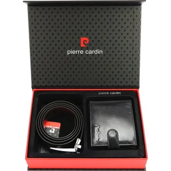 Opasek Pierre Cardin Dárková sada pro muže Pierre Cardin: peněženka 324a a oboustranný opasek Double 125/110 cm