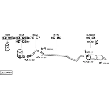 Filtr pevných částic filtr pevných čás. výroba AS Bosal 97-120A