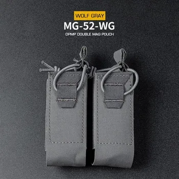 Wosport DPMP Double MOLLE sumka na dva 9mm pistolové zásobníky - šedá