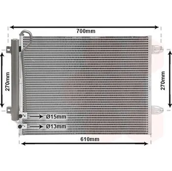 Výparník klimatizace Kondenzátor, klimatizace VAN WEZEL 58005323