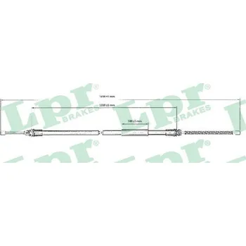Lanko parkovací brzdy Tažné lanko, parkovací brzda, , 7700420314, 7700424472, 7700846156, LPR, C0720B