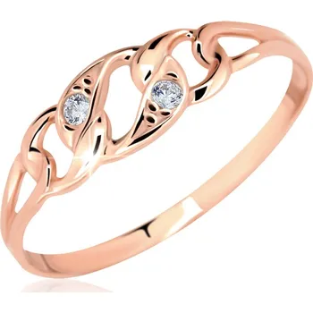 Prsten Cutie Jewellery Z6735-1242 Prsten z růžového zlata se zirkonem model 1242 vel. 54 – zlatý šperk ryzosti 585/1000 v Dárkovém balení s Certifikátem GLRRB-54-26211