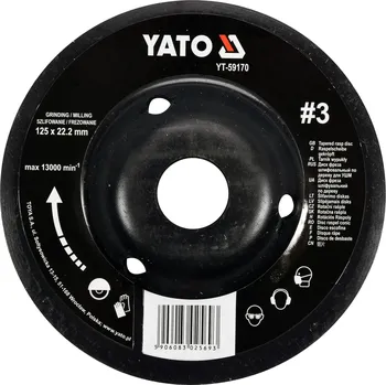 Brusný kotouč Rotační rašple úhlová jemná 125 mm typ 3 Yato YT-59170 + Dárek, servis bez starostí v hodnotě 300Kč