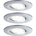 Paulmann 99933 Calla, set kulatých výklopných bodovek v úpravě kartáčovaný hliník, 3x5,2W LED 4000K, stmívatelné, prům.9cm, IP65