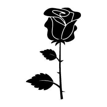 Samolepící dekorace SAMOLEPKA Růže 007 levá (01 - černá) NA AUTO, NÁLEPKA, FÓLIE, POLEP, TUNING, VLASTNÍ TEXT, TISK, AUTOSAMOLEPKY.cz, POLEPY, OBRÁZEK, LOGO, SAMOLEPKY