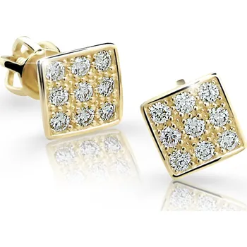 Náušnice Cutie Jewellery dle/b209610xl1 Zlaté náušnice se zářivými zirkony model 2096 – zlatý šperk ryzosti 585/1000 v Dárkovém balení s Certifikátem GBEYB-05271