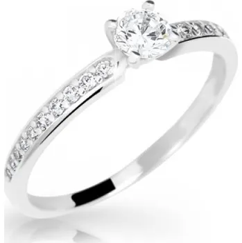 Prsten Cutie Jewellery z6713-2523 Zásnubní prsten z bílého zlata se zirkony model 2523 vel. 51 – zlatý šperk ryzosti 585/1000 v Dárkovém balení s Certifikátem GLRWB-51-23751