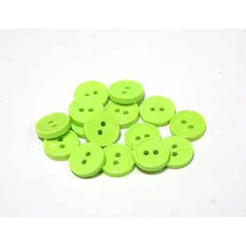 Knoflík GU239, Plastový knoflík, světle zelený, 11 mm / 1 kus
