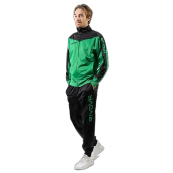 tepláková souprava givova Roma zelená/černá 1310 3XS