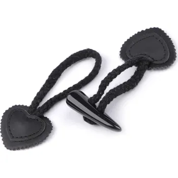 Knoflík Designové zapínání s rohem, barva 3 černá