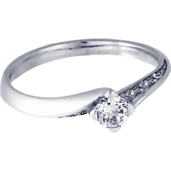 Prsten Cutie Jewellery dlr210110xl2 Zásnubní prsten z bílého zlata s čirými zirkony model 2101 vel.52 – zlatý šperk ryzosti 585/1000 v Dárkovém balení s Certifikátem GLRWB-52-30391
