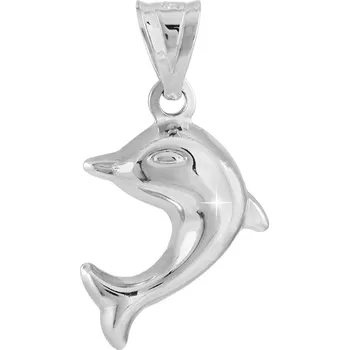 Přívěsek GEMMAX Original – garance kvality Plastický přívěsek Delfín z bílého zlata – zlatý šperk ryzosti 585/1000 v Dárkovém balení s Certifikátem GLPWN-33921