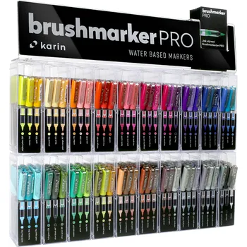 Akvarelové fixy KARIN BrushMarker PRO, 240ks ve stojanu
