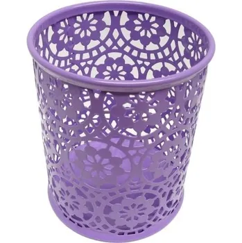 Stojánek drátěný na tužky kulatý Europen fialový