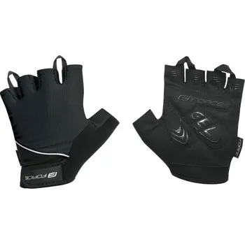 Cyklistické rukavice Rukavice FORCE Gel černé - XS