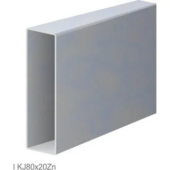 Stavební profil KOVIAN, s.r.o. Uzavretý profil 80x20x1,2mm, zinkovaný DX51D+Z100, hladký L=3000mm, cena za kus