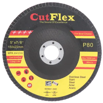Brusný kotouč CutFlex brúsny kotúč lamelový na oceľ a nerez, 150x22,2 zrno 80