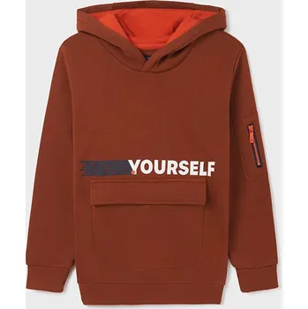 Chlapecká mikina Mayoral chlapecká mikina s kapucí 7446 cihlová Rozměr: 157 (14 let)