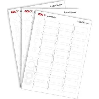 COLOP e-mark® label sheets 48 x 18 mm, 10 x A4 /30xlabel na archu, (pro Professional, Create, GO)
