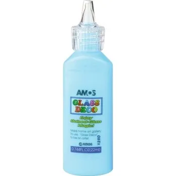 Výtvarná barva Barvy na sklo 22 ml - 8. SVĚTLE MODRÁ