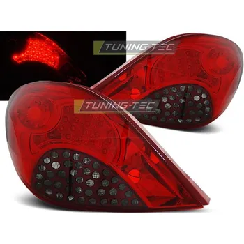 Osvětlení automobilu LED ZADNÍ SVĚTLA PEUGEOT 207 3D/5D 05.06-06.09 ČERVENÁ TMAVÁ LED